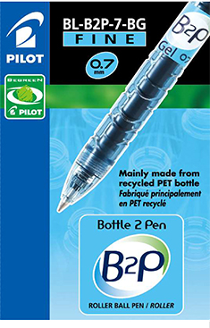 ペットボトル再生材を利用した筆記具「B2P(Bottle to Pen)」2